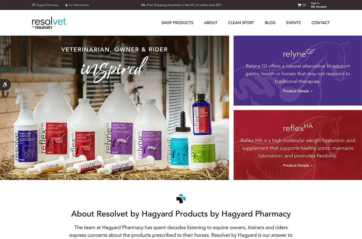 resolvet's website is hosted on Tymbrel.