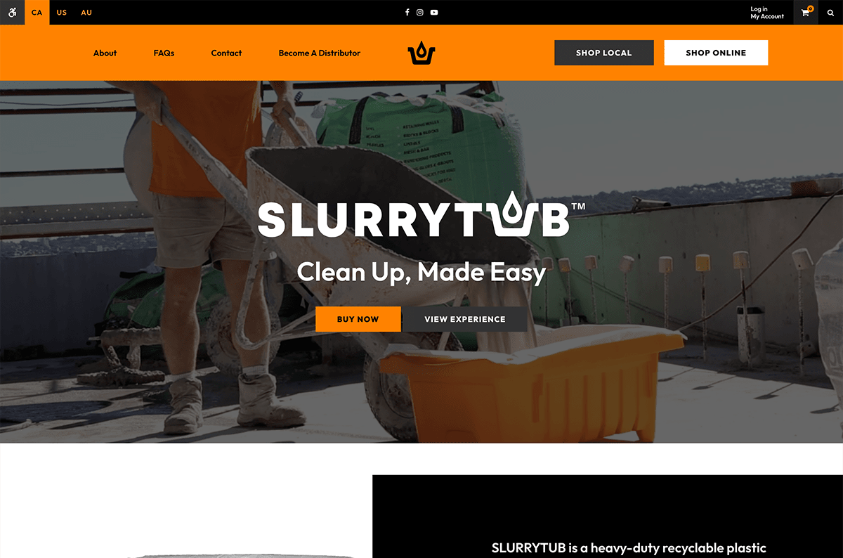 The Slurrytub website is hosted on Tymbrel.