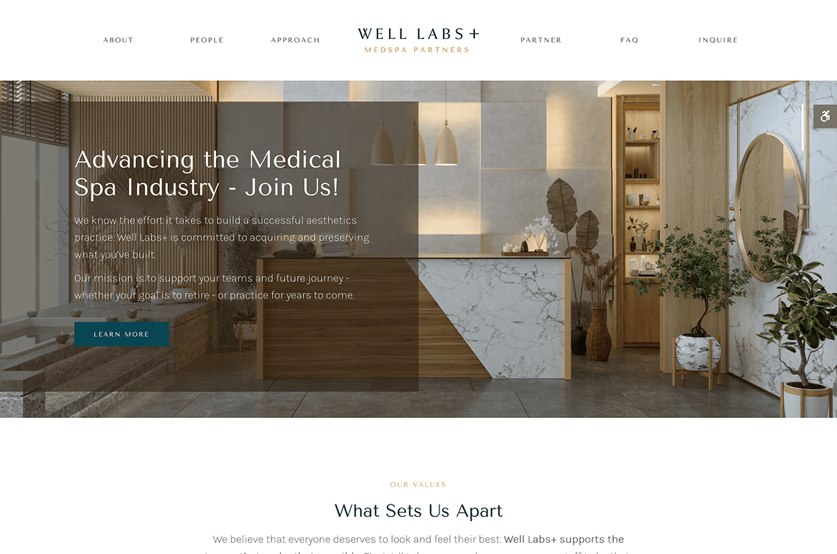 Well Labs+'s website is hosted on Tymbrel.