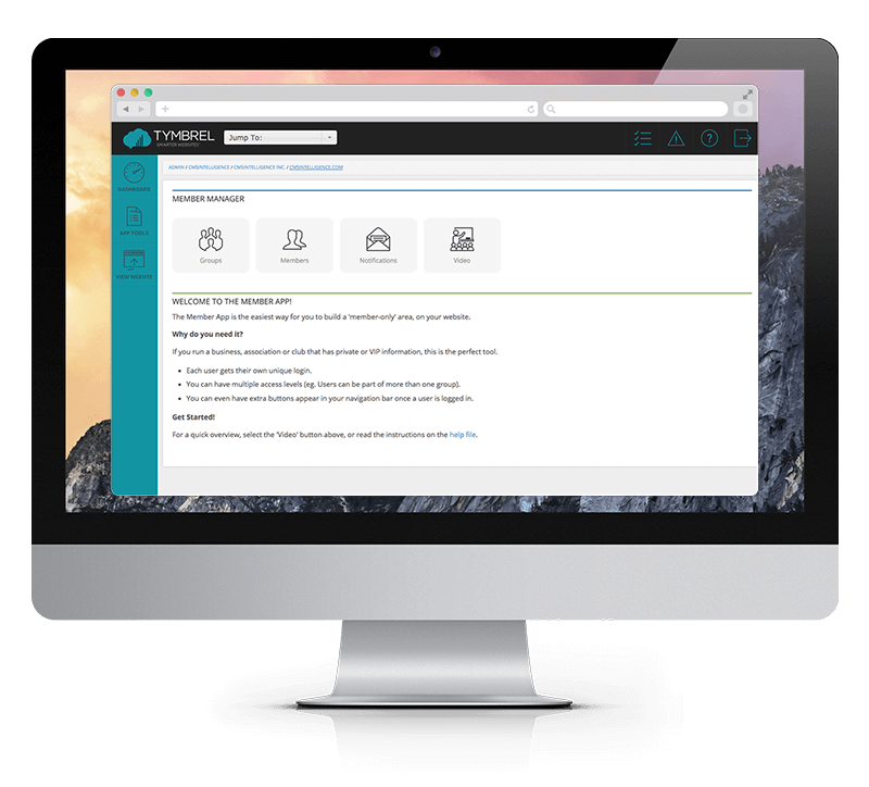 Tymbrel Membership Website App