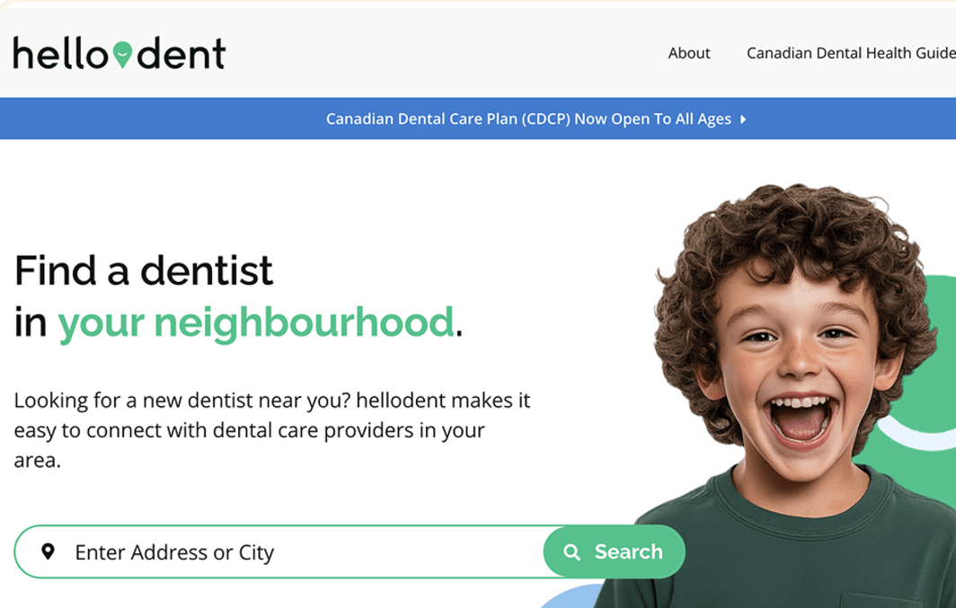 La page d’accueil d’Allodent.